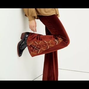 Free People Farrah Velvet Flare Pants